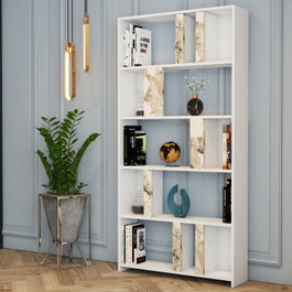 Hanah Home Estantería Lima - White Marble Blanco